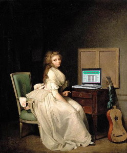 woman with computer